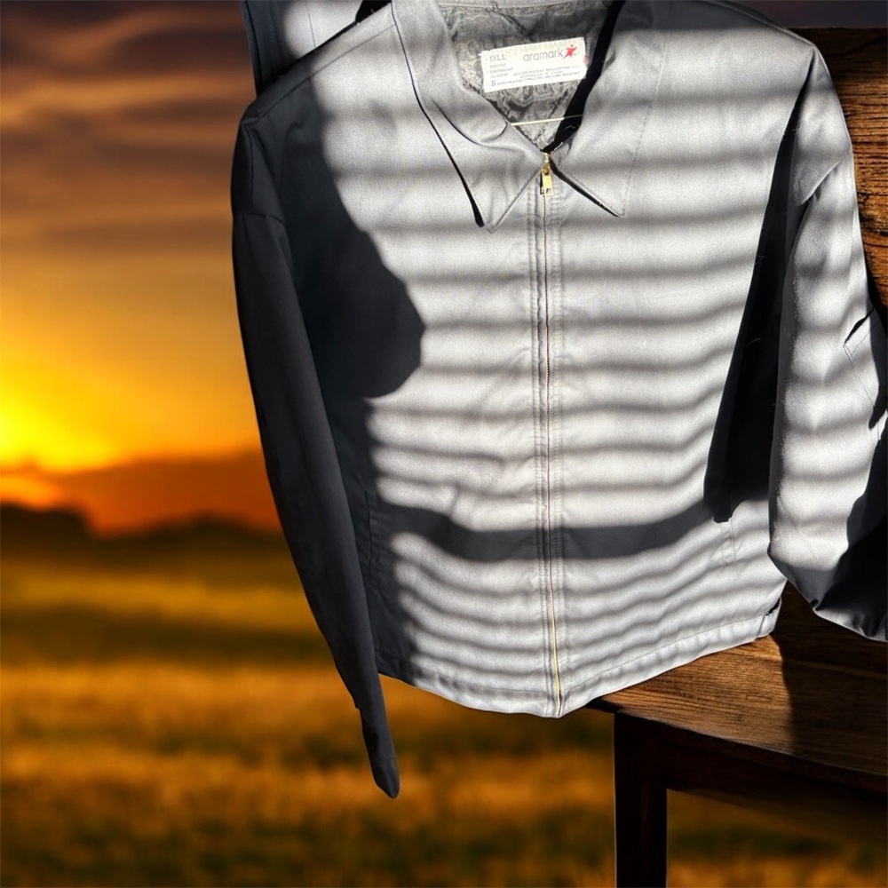 Gray Zip-Up Men's Jacket (Bomber)